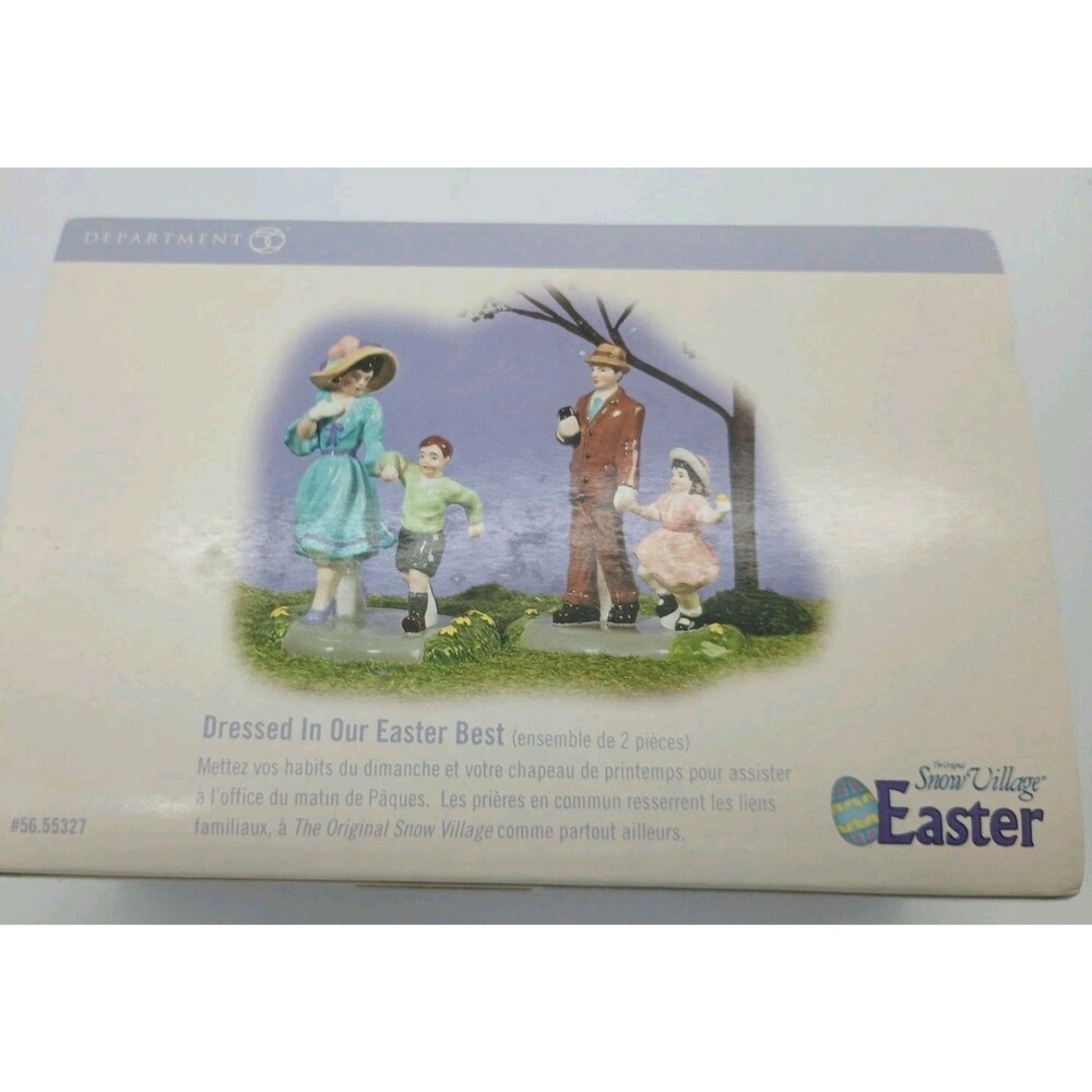 Department 56 Snow Village "Dressed In Our Easter Best" Figurine Set #56.55327